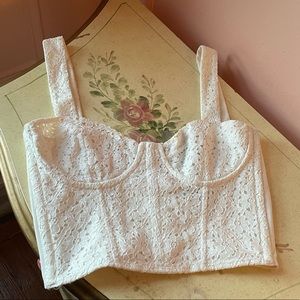 Topshop oat cropped bustier